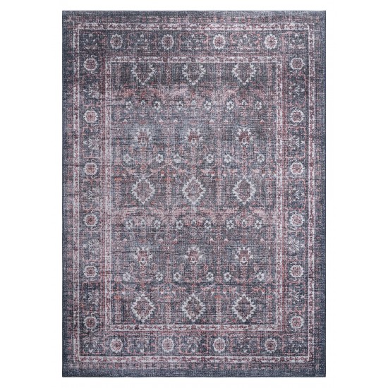 Kaleen Boho Patio Collection Navy LtBlue Throw Rug 2' x 3'