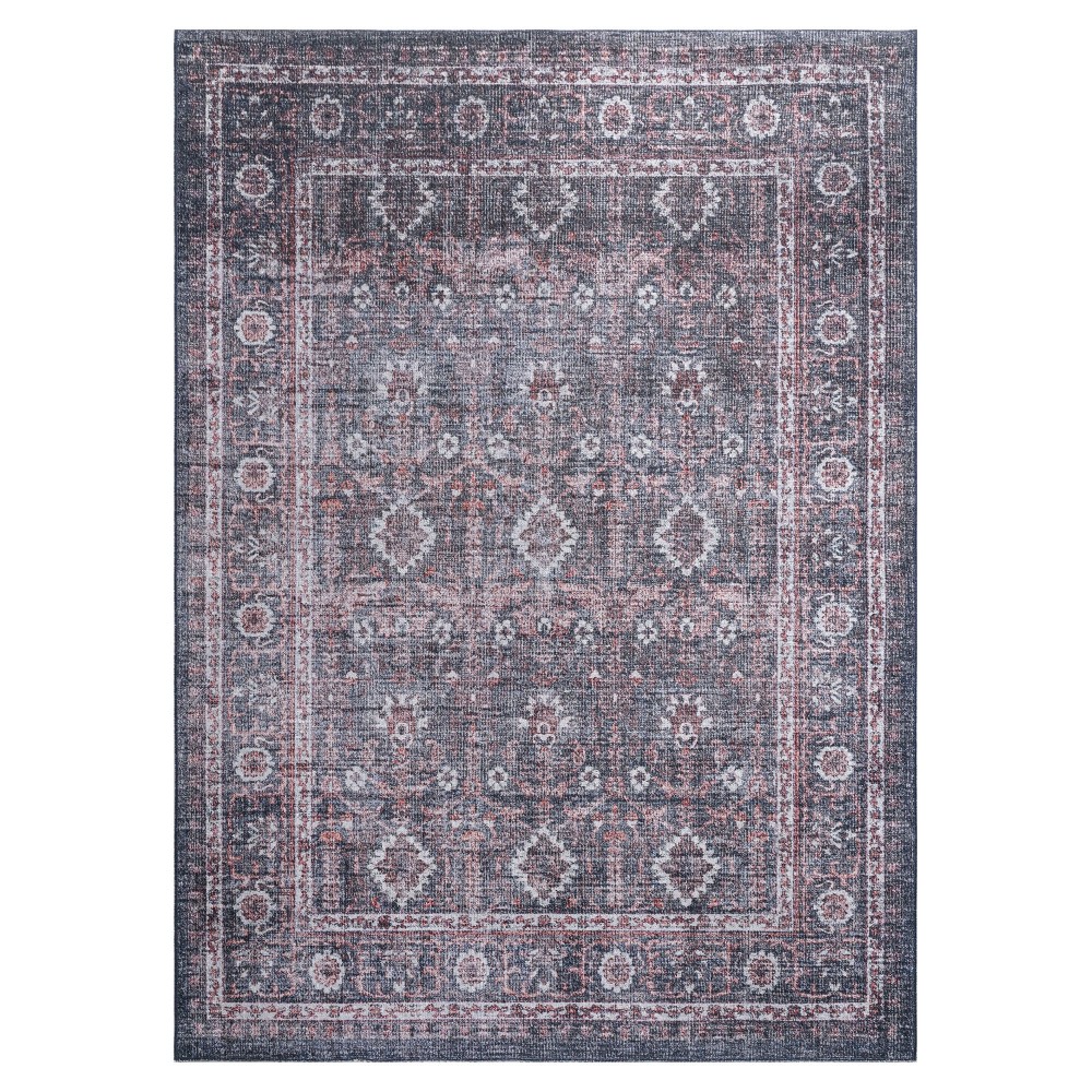 Kaleen Boho Patio Collection Navy LtBlue Runner 2'3" x 7'6"