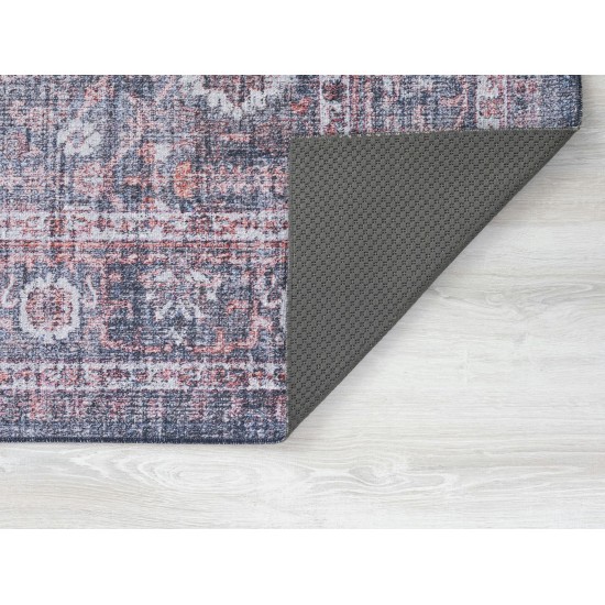 Kaleen Boho Patio Collection Navy LtBlue Runner 2'3" x 7'6"