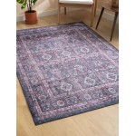 Kaleen Boho Patio Collection Navy LtBlue Throw Rug 3' x 5'