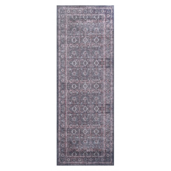 Kaleen Boho Patio Collection Navy LtBlue Throw Rug 3' x 5'