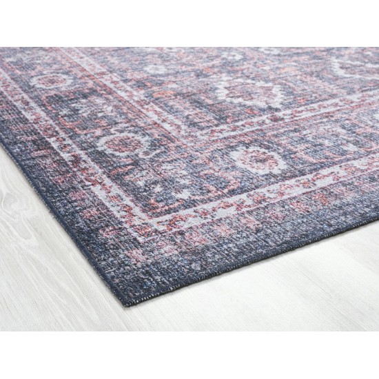 Kaleen Boho Patio Collection Navy LtBlue Area Rug 5' x 7'6"