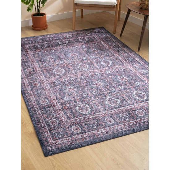 Kaleen Boho Patio Collection Navy LtBlue Area Rug 5' x 7'6"