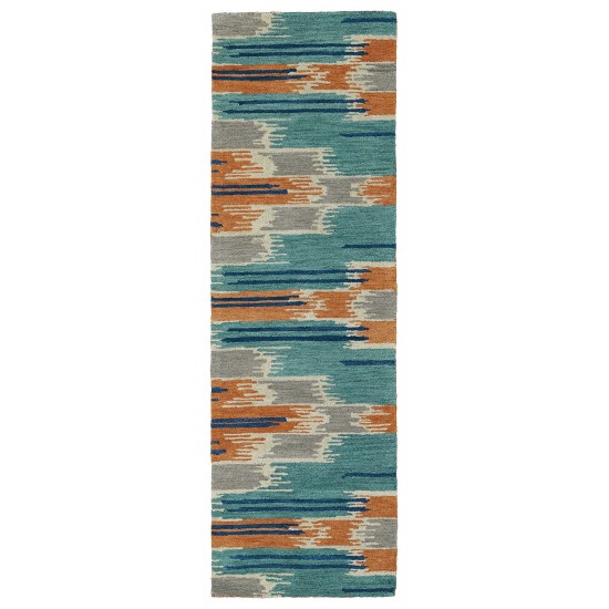 Kaleen Global Inspiration Collection Bright Multi Runner 2'6" x 8'