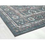 Kaleen Boho Patio Collection Dark Teal Throw Rug 2' x 3'