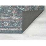 Kaleen Boho Patio Collection Dark Teal Throw Rug 2' x 3'