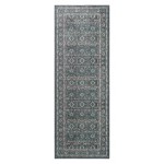 Kaleen Boho Patio Collection Dark Teal Throw Rug 2' x 3'