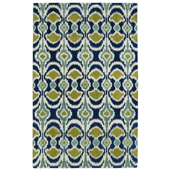 Kaleen Global Inspiration Collection Blue Navy Throw Rug 2' x 3'