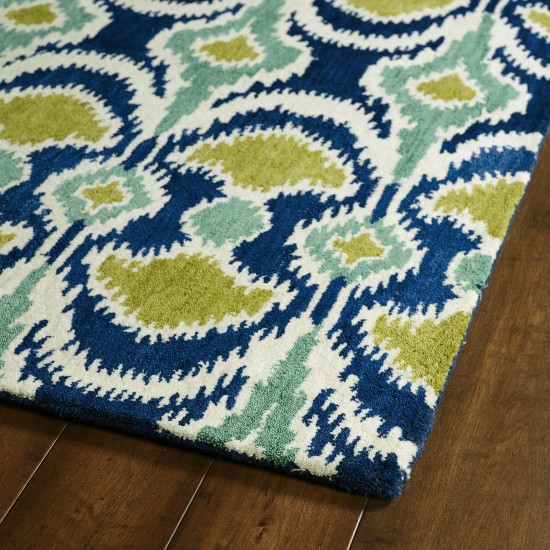 Kaleen Global Inspiration Collection Blue Navy Throw Rug 2' x 3'