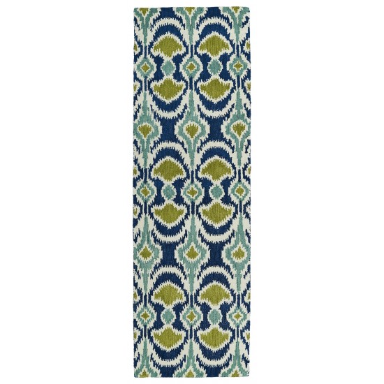 Kaleen Global Inspiration Collection Blue Navy Runner 2'6" x 8'