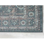 Kaleen Boho Patio Collection Dark Teal Throw Rug 3' x 5'