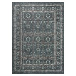 Kaleen Boho Patio Collection Dark Teal Area Rug 5' x 7'6"