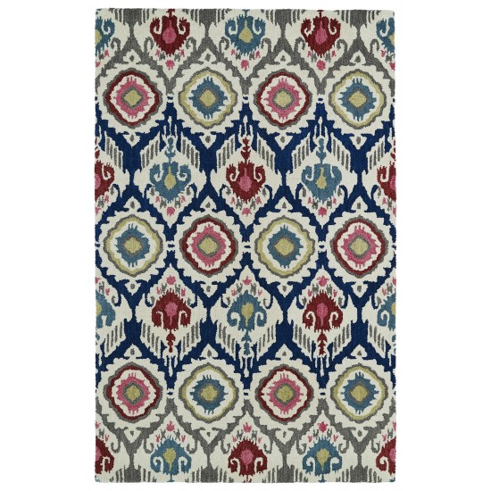 Kaleen Global Inspiration Collection Ivory Gray Throw Rug 2' x 3'