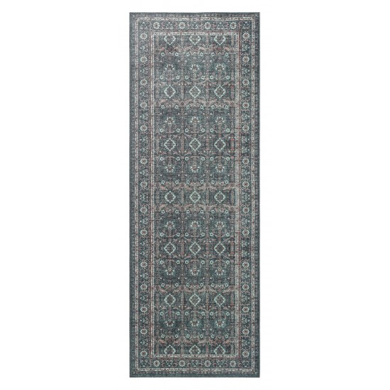 Kaleen Boho Patio Collection Dark Teal Area Rug 5' x 7'6"