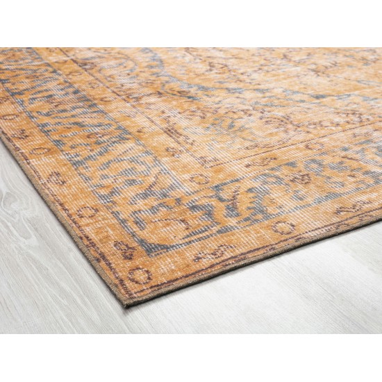 Kaleen Boho Patio Collection Light Orange Throw Rug 2' x 3'