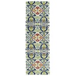 Kaleen Global Inspiration Collection Ivory Navy Area Rug 3'6" x 5'6"
