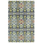 Kaleen Global Inspiration Collection Ivory Navy Area Rug 8' x 10'