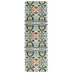 Kaleen Global Inspiration Collection Ivory Navy Area Rug 8' x 10'