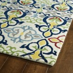 Kaleen Global Inspiration Collection Ivory Navy Area Rug 9' x 12'