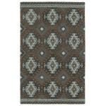 Kaleen Global Inspiration Collection Dark Gray Gray Throw Rug 2' x 3'