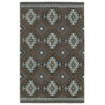 Kaleen Global Inspiration Collection Dark Gray Gray Area Rug 3'6" x 5'6"
