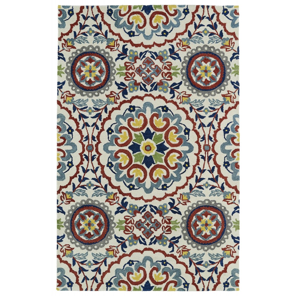 Kaleen Global Inspiration Collection Light Ivory Runner 2'6" x 8'