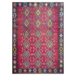 Kaleen Boho Patio Collection Bright Cranberry Area Rug 8' x 10'