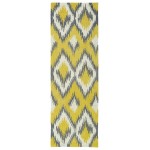 Kaleen Global Inspiration Collection Bright Yellow Throw Rug 2' x 3'