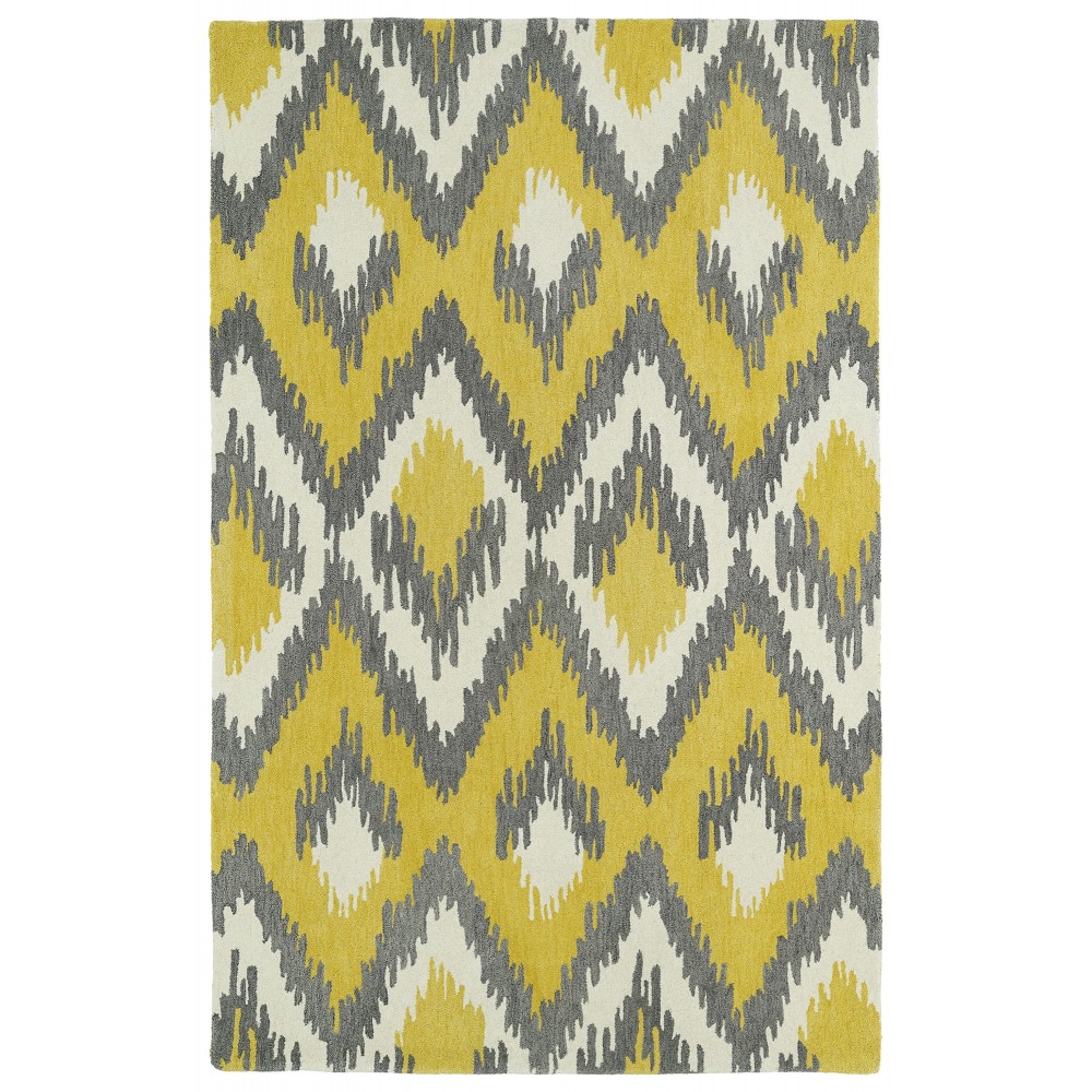 Kaleen Global Inspiration Collection Bright Yellow Runner 2'6" x 8'