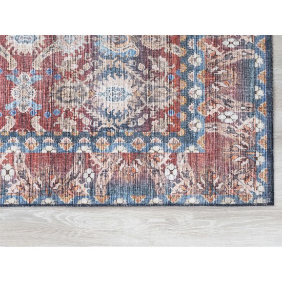 Kaleen Boho Patio Collection Multi Blue Runner 2'3" x 7'6"