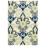 Kaleen Global Inspiration Collection Ivory Charcoal Throw Rug 2' x 3'