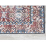 Kaleen Boho Patio Collection Multi Blue Area Rug 5' x 7'6"