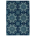 Kaleen Global Inspiration Collection Dark Navy Throw Rug 2' x 3'