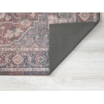 Kaleen Boho Patio Collection Multi Teal Throw Rug 2' x 3'