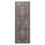 Kaleen Boho Patio Collection Multi Teal Throw Rug 2' x 3'