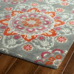 Kaleen Global Inspiration Collection Gray Ivory Runner 2'6" x 8'