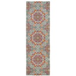 Kaleen Global Inspiration Collection Gray Ivory Runner 2'6" x 8'