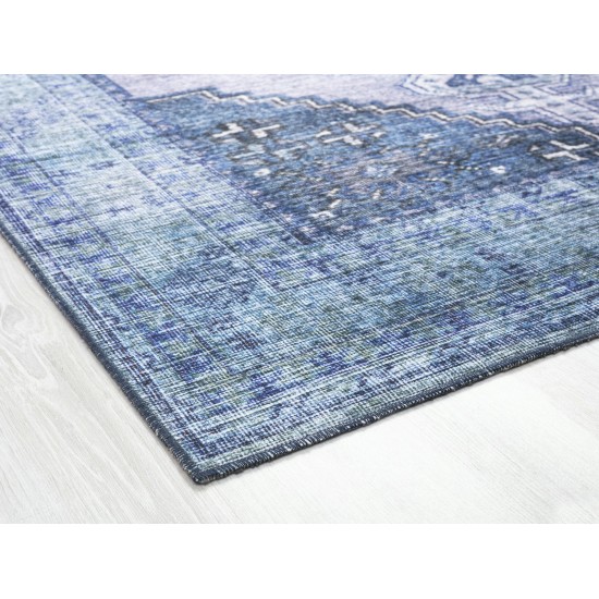 Kaleen Boho Patio Collection Blue Lavender Throw Rug 2' x 3'