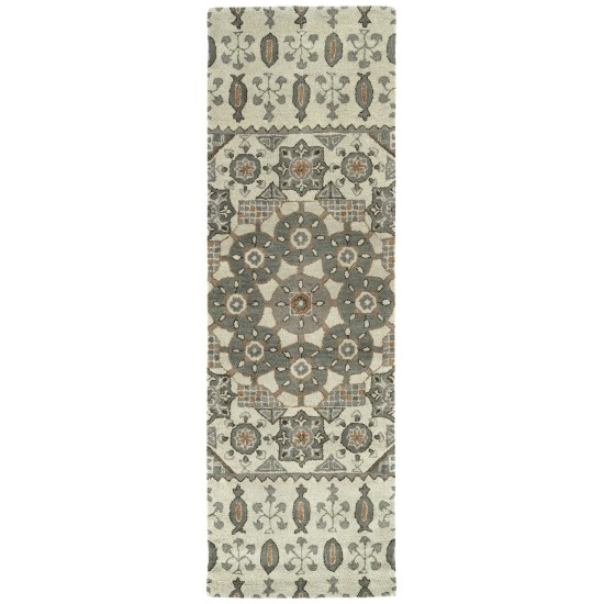 Kaleen Helena Collection Ivory Gray Throw Rug 2' x 3'