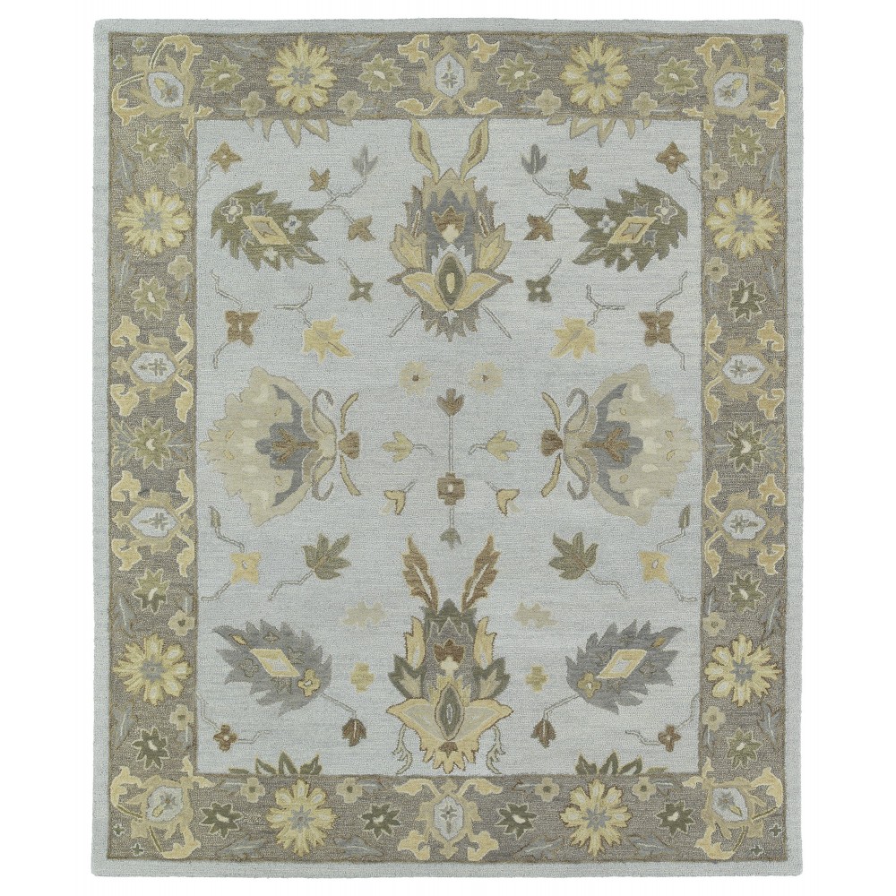 Kaleen Brooklyn Collection Light Silver Area Rug 5' x 7'6"