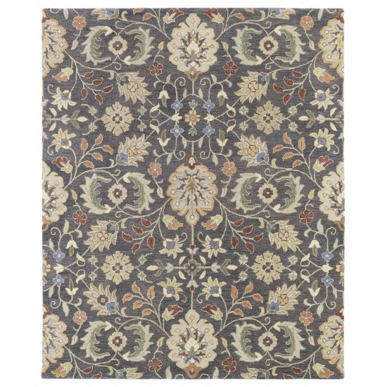 Kaleen Helena Collection Charcoal Background Beige Area Rug 10' x 14'