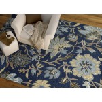 Kaleen Brooklyn Collection Dark Blue Area Rug 5' x 7'6"