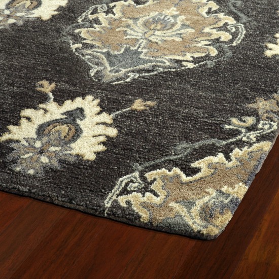 Kaleen Brooklyn Collection Dark Charcoal Area Rug 5' x 7'6"