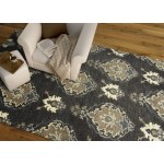 Kaleen Brooklyn Collection Dark Charcoal Area Rug 5' x 7'6"