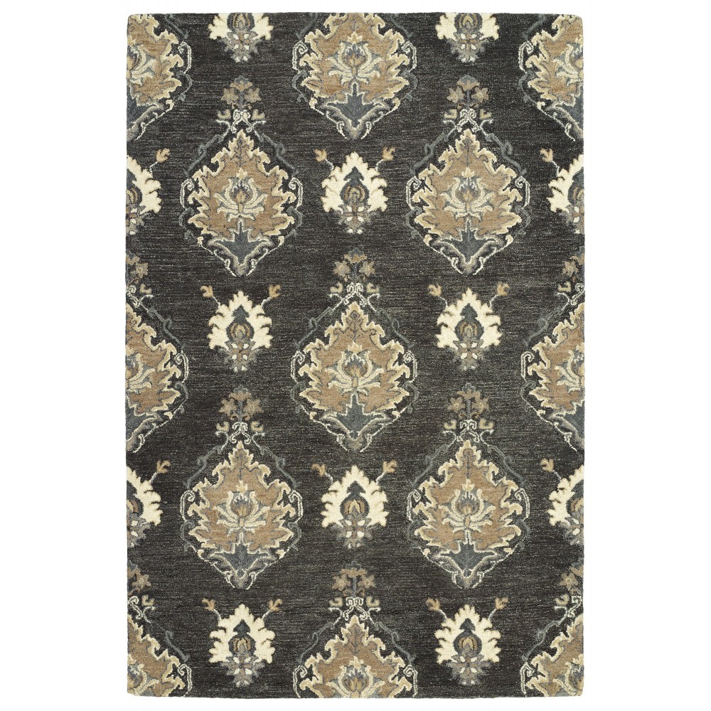 Kaleen Brooklyn Collection Dark Charcoal Area Rug 7'6 x 9'