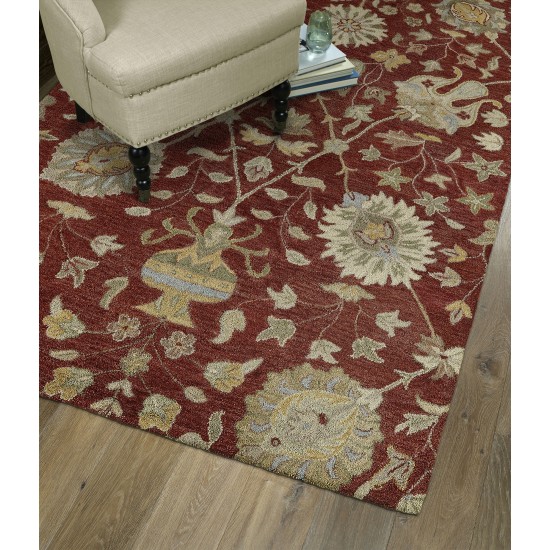 Kaleen Helena Collection Dark Red Area Rug 10' x 14'