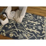 Kaleen Brooklyn Collection Dark Denim Area Rug 9'6" x 13'