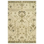 Kaleen Brooklyn Collection Light Olive Throw Rug 2' x 3'