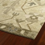 Kaleen Brooklyn Collection Light Olive Throw Rug 2' x 3'