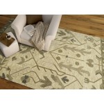 Kaleen Brooklyn Collection Light Olive Throw Rug 2' x 3'